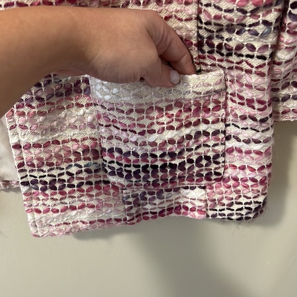 Cold water Creek Pink and Cream, Multi Blazer, 3/4 Sleeve, NWT, Womens 12p - Picture 6 of 9